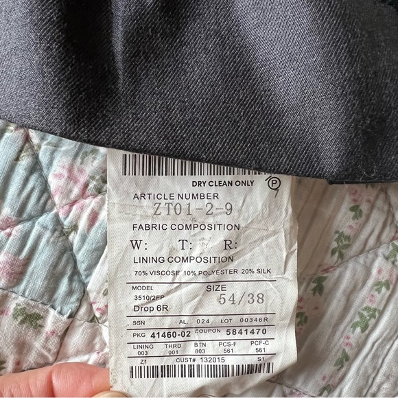 Paul Smith London Men’s Grey Blazer Wool Blend Size 54 Super 140 S NWT - Picture 14 of 16